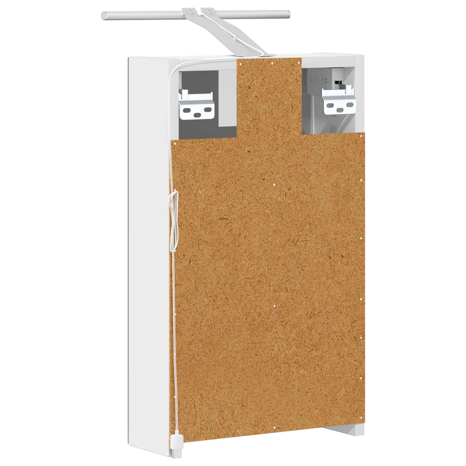 Badkamer spiegelkast Wit 30 x 10,5 x 50 cm Bewerkt hout