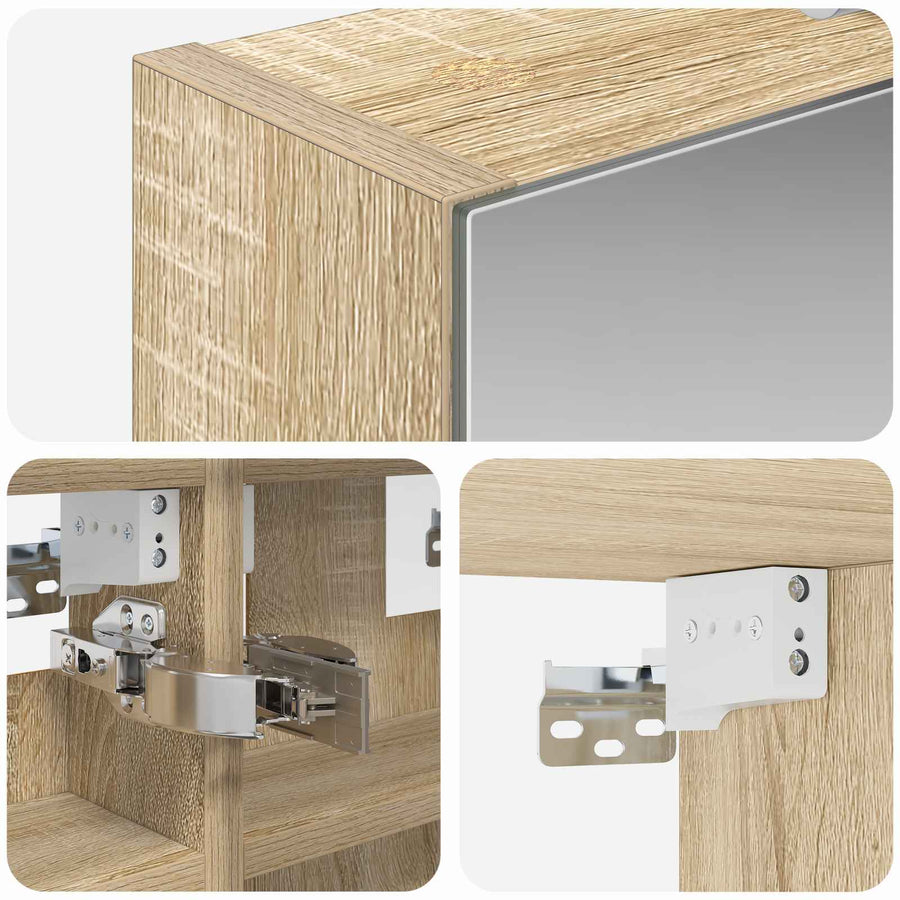 Badkamer spiegelkast met plank Sonoma Eiken 30 x 10,5 x 50 cm