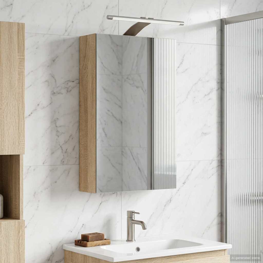 Badkamer spiegelkast met plank Sonoma Eiken 30 x 10,5 x 50 cm