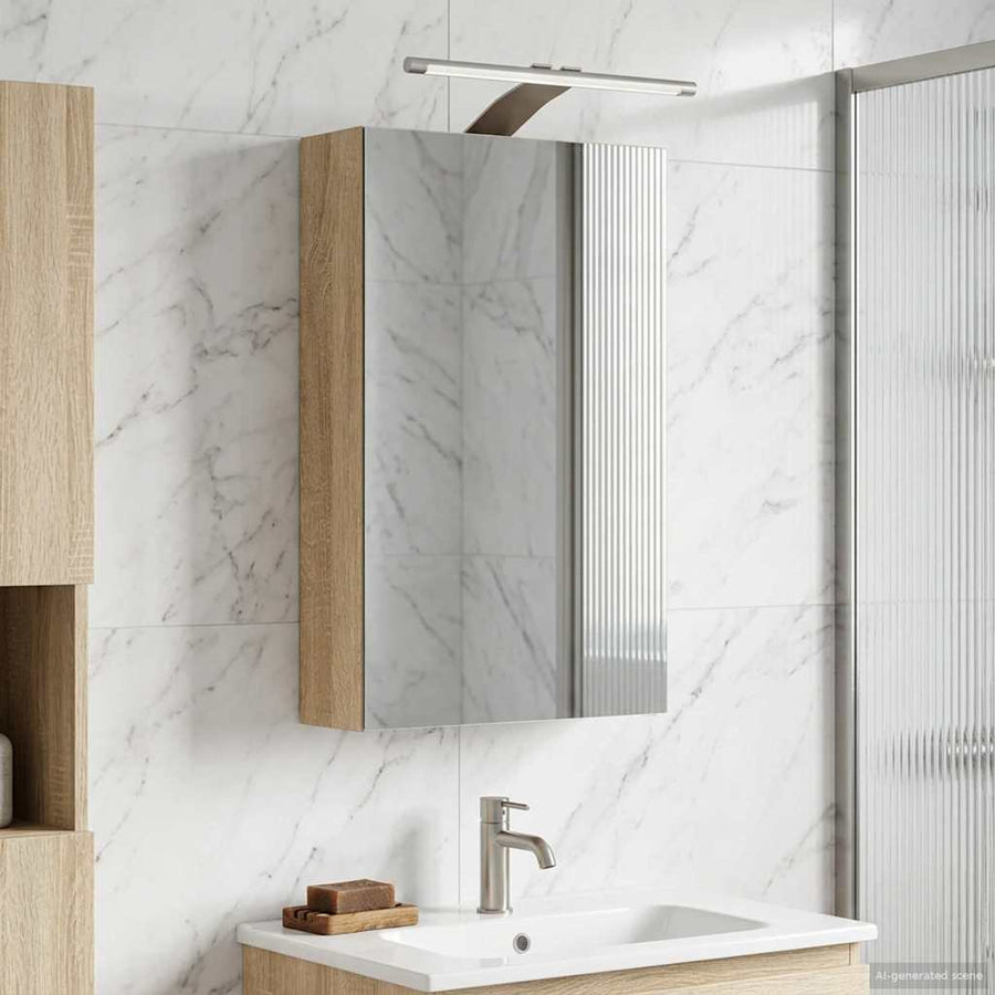 Badkamer spiegelkast met plank Sonoma Eiken 30 x 10,5 x 50 cm