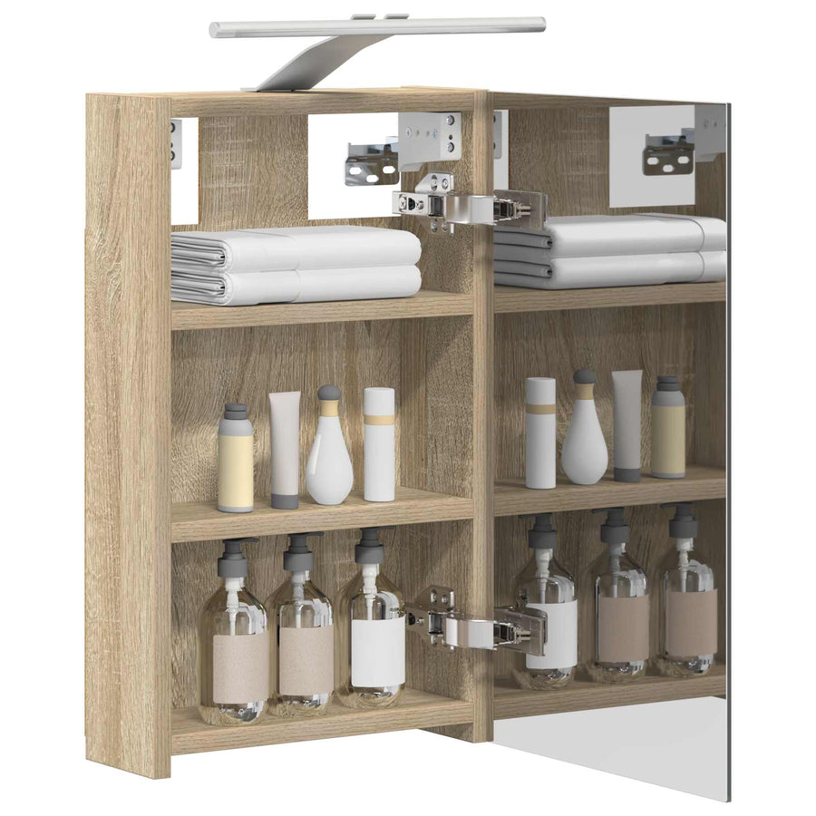 Badkamer spiegelkast met plank Sonoma Eiken 30 x 10,5 x 50 cm