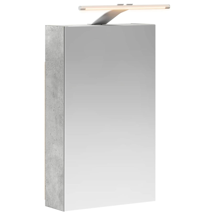 Badkamer spiegelkast Beton Grijs 30 x 10,5 x 50 cm Bewerkt hout