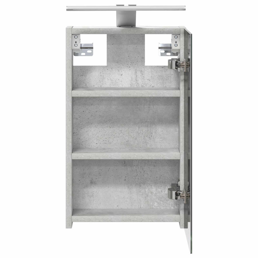 Badkamer spiegelkast Beton Grijs 30 x 10,5 x 50 cm Bewerkt hout
