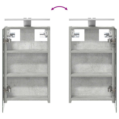 Badkamer spiegelkast Beton Grijs 30 x 10,5 x 50 cm Bewerkt hout