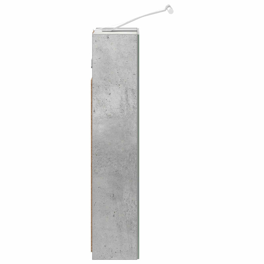 Badkamer spiegelkast Beton Grijs 30 x 10,5 x 50 cm Bewerkt hout