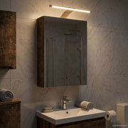 Badkamer spiegelkast 30x10,5x50 cm gerookt eiken