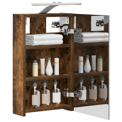 Badkamer spiegelkast met plank Gerookt eiken 30 x 10,5 x 50 cm