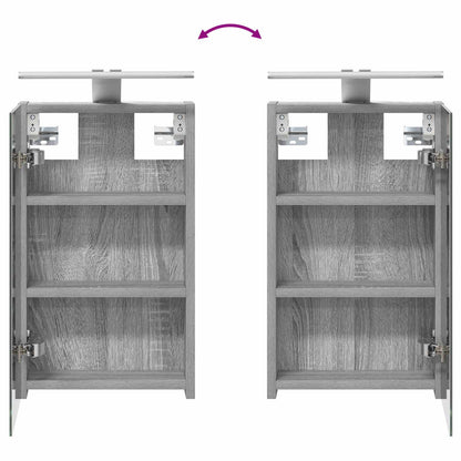 Badkamer spiegelkast met plank Grijs Sonoma 30 x 10,5 x 50 cm