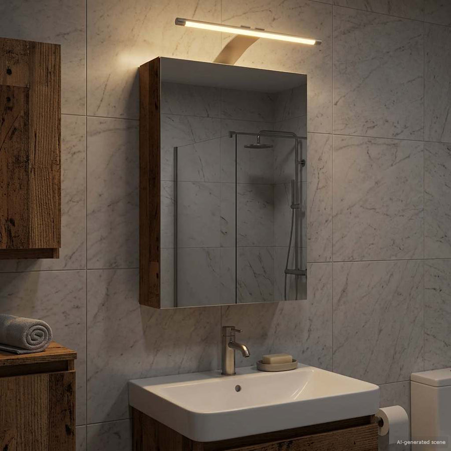 Badkamer spiegelkast Oudhout 30 x 10,5 x 50 cm Bewerkt hout
