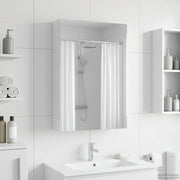 Badkamer spiegelkast 40x10.5x60.5 cm wit bewerkt hout