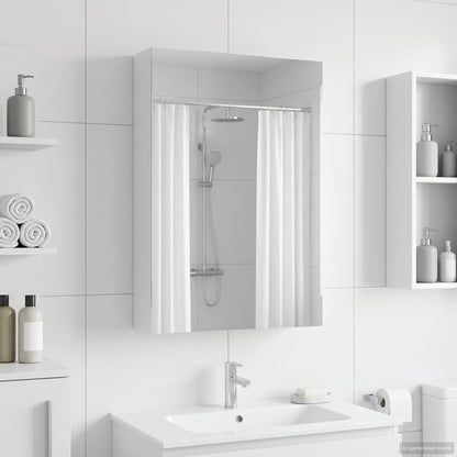 Badkamer spiegelkast Wit 40 x 10,5 x 60,5 cm Bewerkt hout