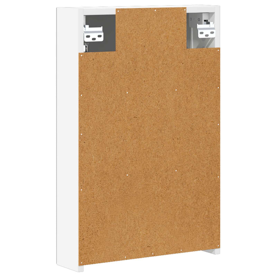 Badkamer spiegelkast Wit 40 x 10,5 x 60,5 cm Bewerkt hout