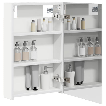 Badkamer spiegelkast Wit 40 x 10,5 x 60,5 cm Bewerkt hout