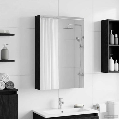 Badkamer spiegelkast met plank Zwart Eiken 40 x 10,5 x 60,5 cm