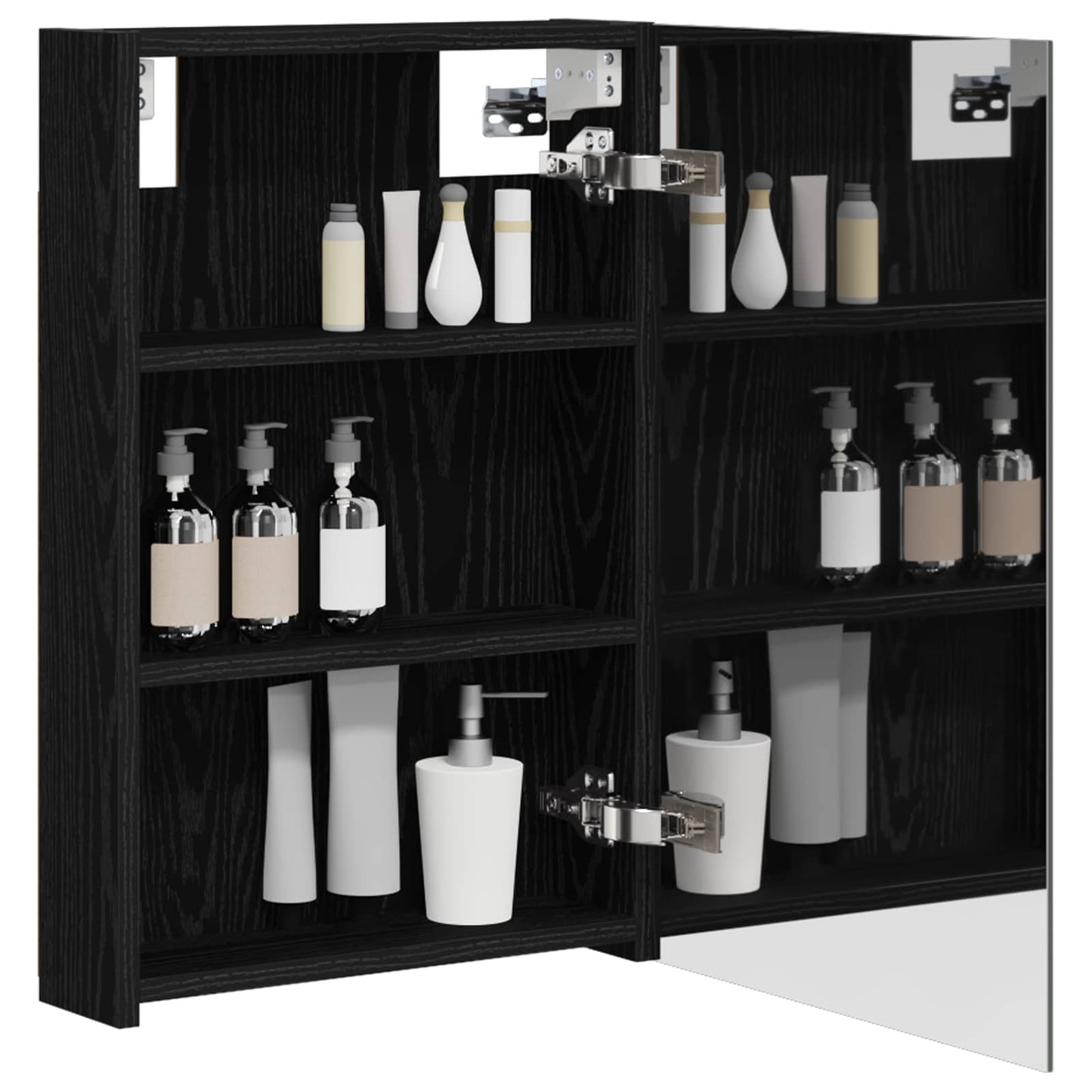 Badkamer spiegelkast met plank Zwart Eiken 40 x 10,5 x 60,5 cm