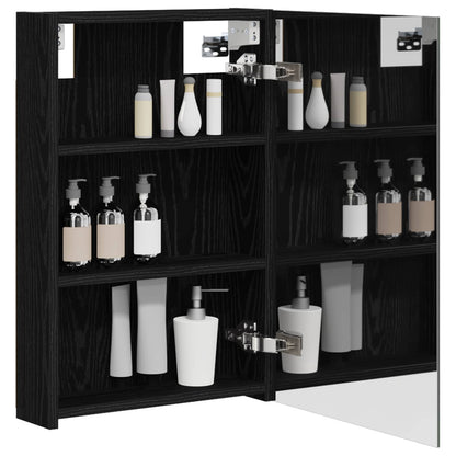 Badkamer spiegelkast met plank Zwart Eiken 40 x 10,5 x 60,5 cm