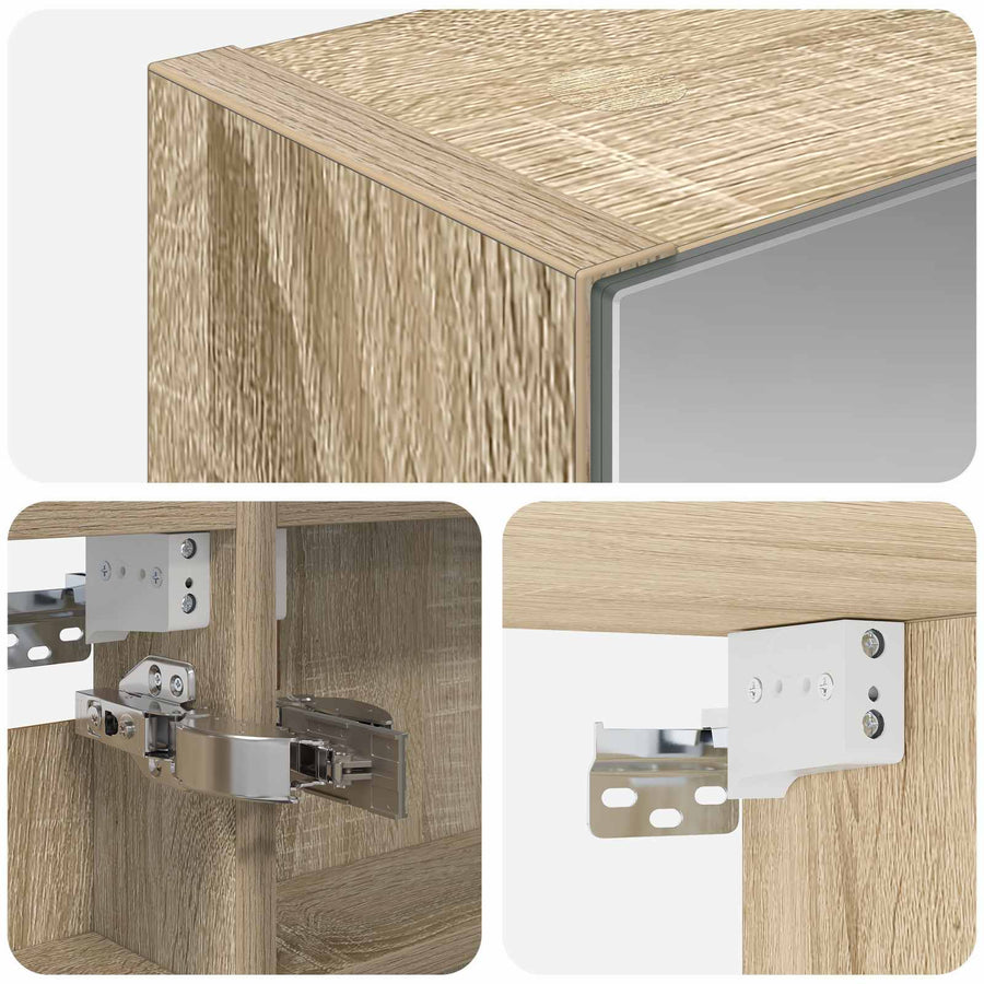 Badkamer spiegelkast met plank Sonoma Eiken 40 x 10,5 x 60,5 cm