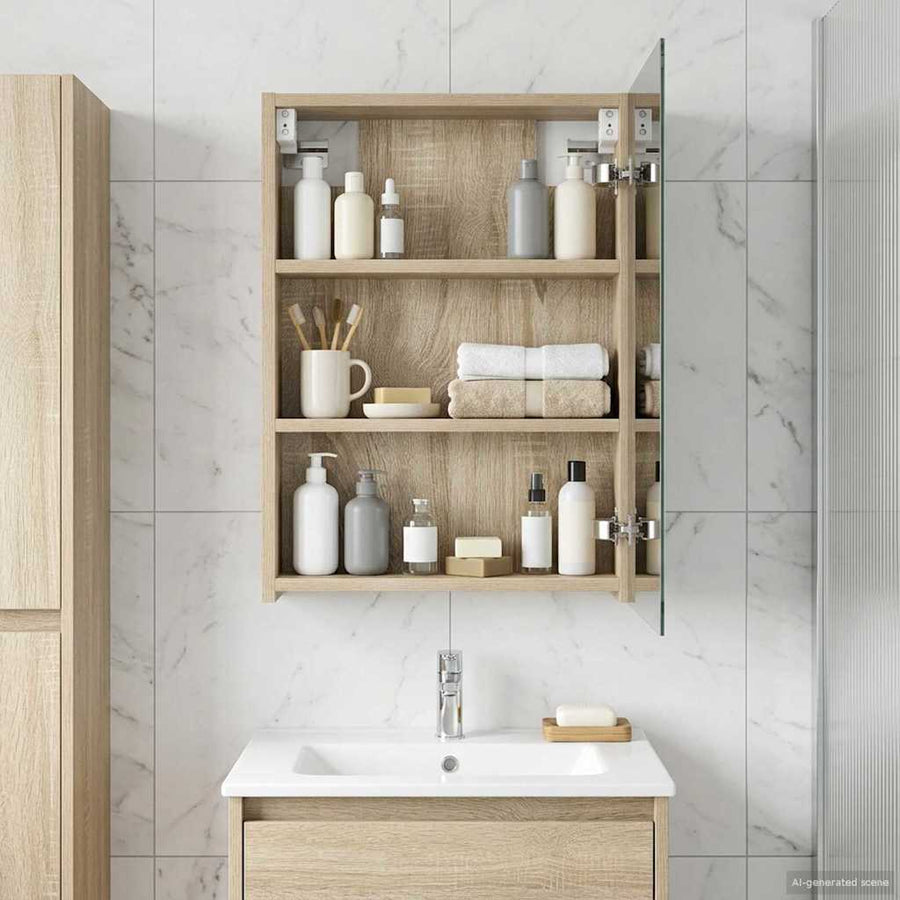 Badkamer spiegelkast met plank Sonoma Eiken 40 x 10,5 x 60,5 cm