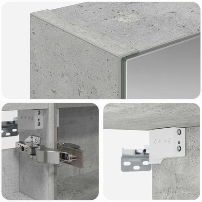 Badkamer spiegelkast met plank Beton Grijs 40 x 10,5 x 60,5 cm