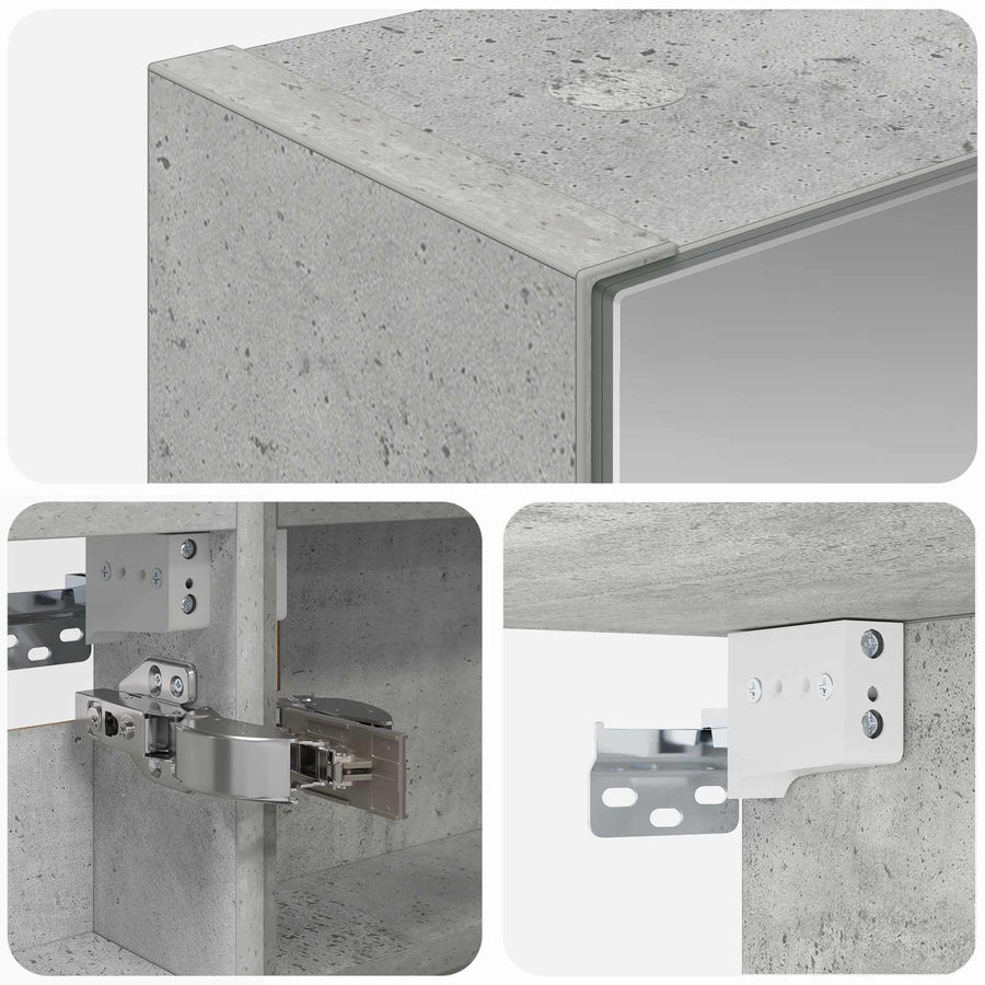 Badkamer spiegelkast Beton Grijs 40 x 10,5 x 60,5 cm