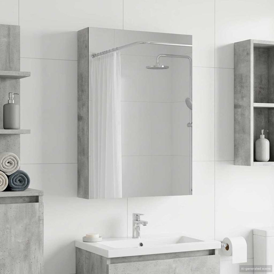 Badkamer spiegelkast Beton Grijs 40 x 10,5 x 60,5 cm
