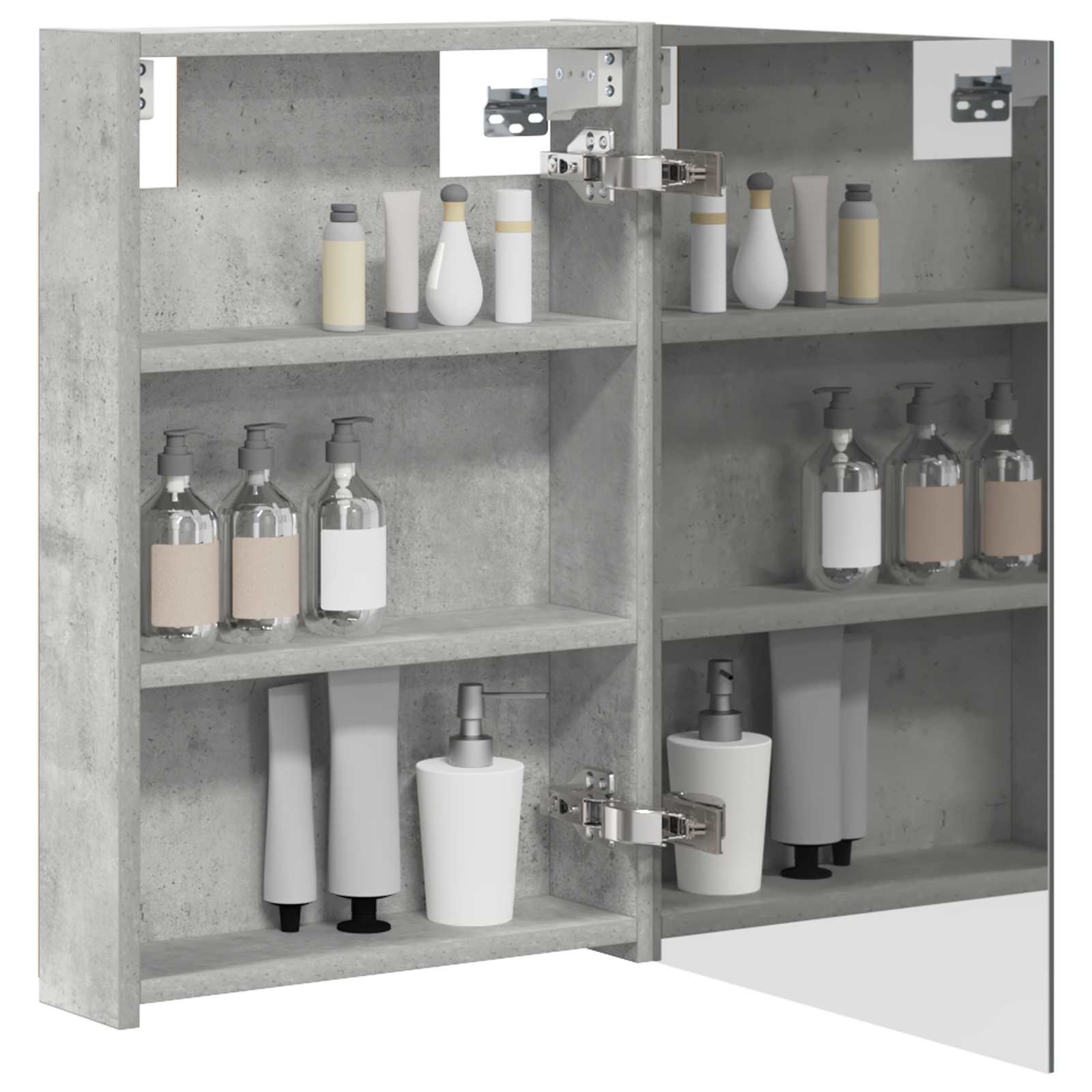 Badkamer spiegelkast met plank Beton Grijs 40 x 10,5 x 60,5 cm