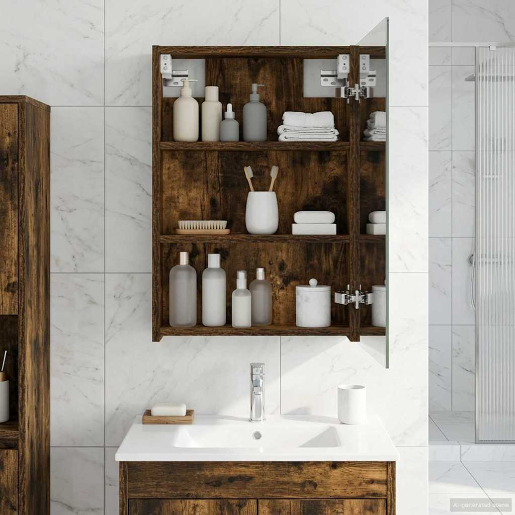 Badkamer spiegelkast Gerookt eiken 40 x 10,5 x 60,5 cm