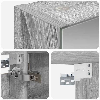 Badkamer spiegelkast met plank Grijs Sonoma 40 x 10,5 x 60,5 cm
