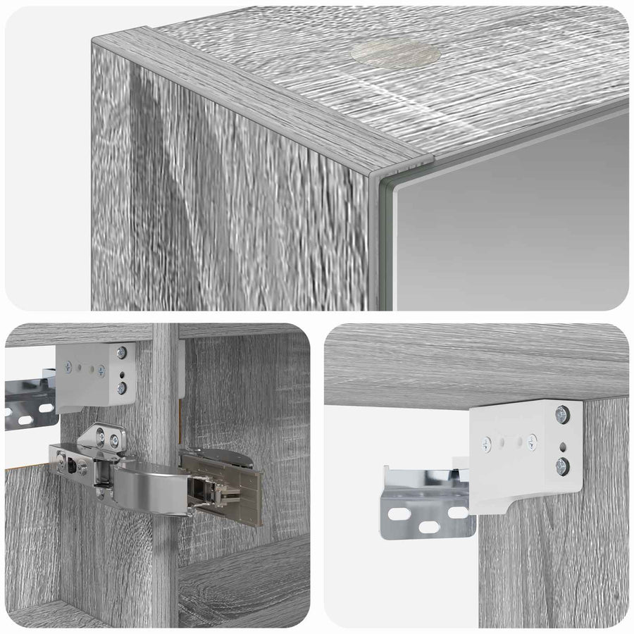 Badkamer spiegelkast Grijs Sonoma 40 x 10,5 x 60,5 cm