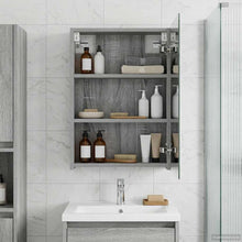 Badkamer spiegelkast met plank Grijs Sonoma 40 x 10,5 x 60,5 cm