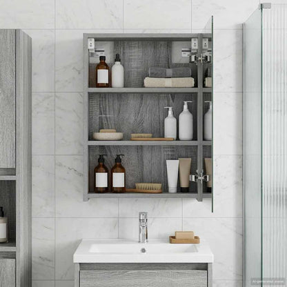 Badkamer spiegelkast met plank Grijs Sonoma 40 x 10,5 x 60,5 cm