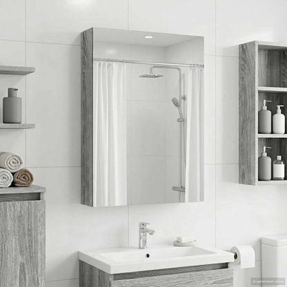 Badkamer spiegelkast met plank Grijs Sonoma 40 x 10,5 x 60,5 cm