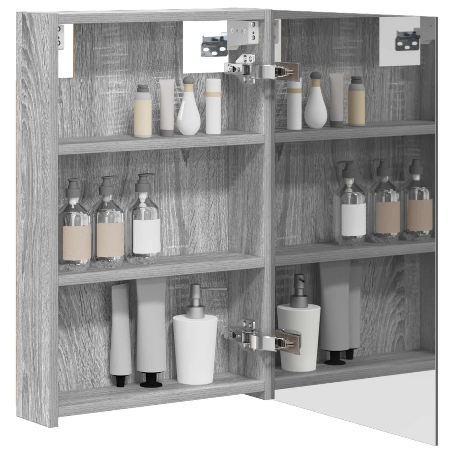 Badkamer spiegelkast met plank Grijs Sonoma 40 x 10,5 x 60,5 cm