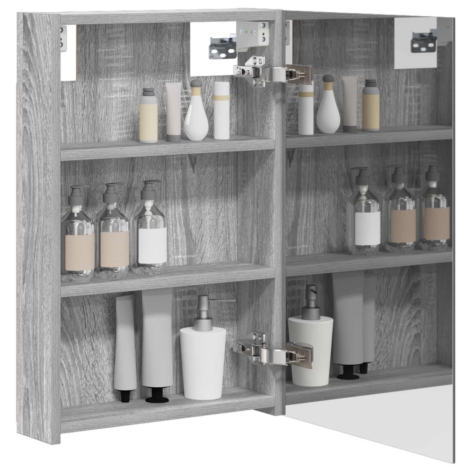 Badkamer spiegelkast met plank Grijs Sonoma 40 x 10,5 x 60,5 cm