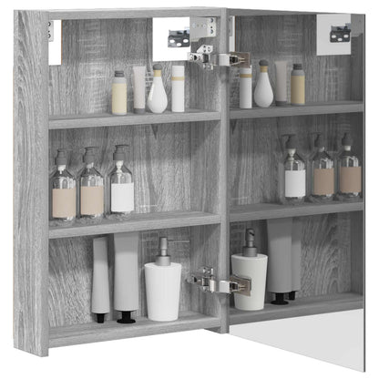 Badkamer spiegelkast met plank Grijs Sonoma 40 x 10,5 x 60,5 cm