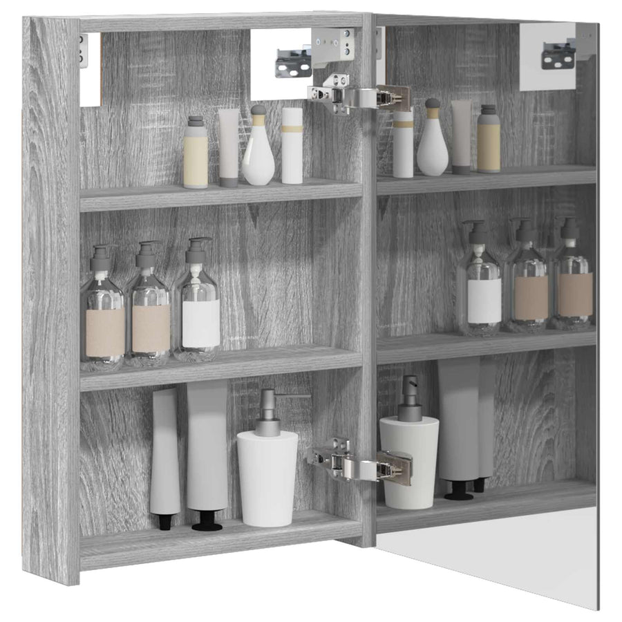 Badkamer spiegelkast Grijs Sonoma 40 x 10,5 x 60,5 cm