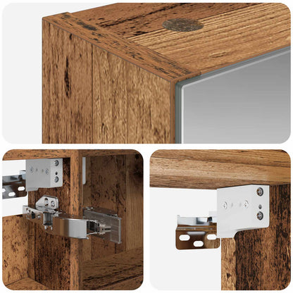 Badkamer spiegelkast Oudhout 40 x 10,5 x 60,5 cm Bewerkt hout