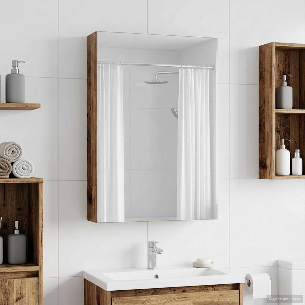 Badkamer spiegelkast Oudhout 40 x 10,5 x 60,5 cm Bewerkt hout