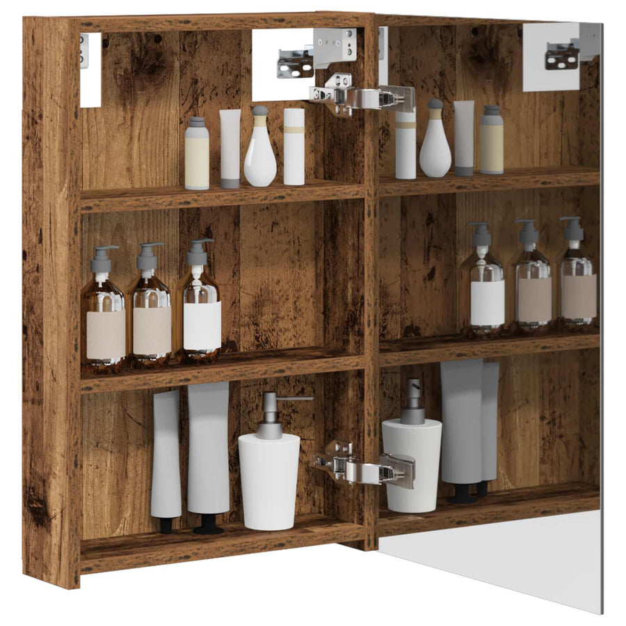 Badkamer spiegelkast Oudhout 40 x 10,5 x 60,5 cm Bewerkt hout