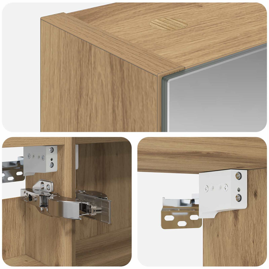 Badkamer spiegelkast Ambachtelijk eiken 40 x 10,5 x 60,5 cm