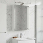 Badkamer spiegelkast 40x10,5x60,5 cm wit bewerkt hout