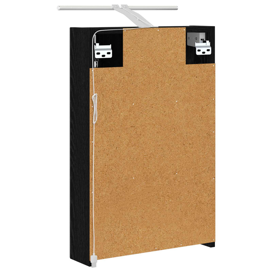 Badkamer spiegelkast met plank Zwart Eiken 40 x 10,5 x 60,5 cm