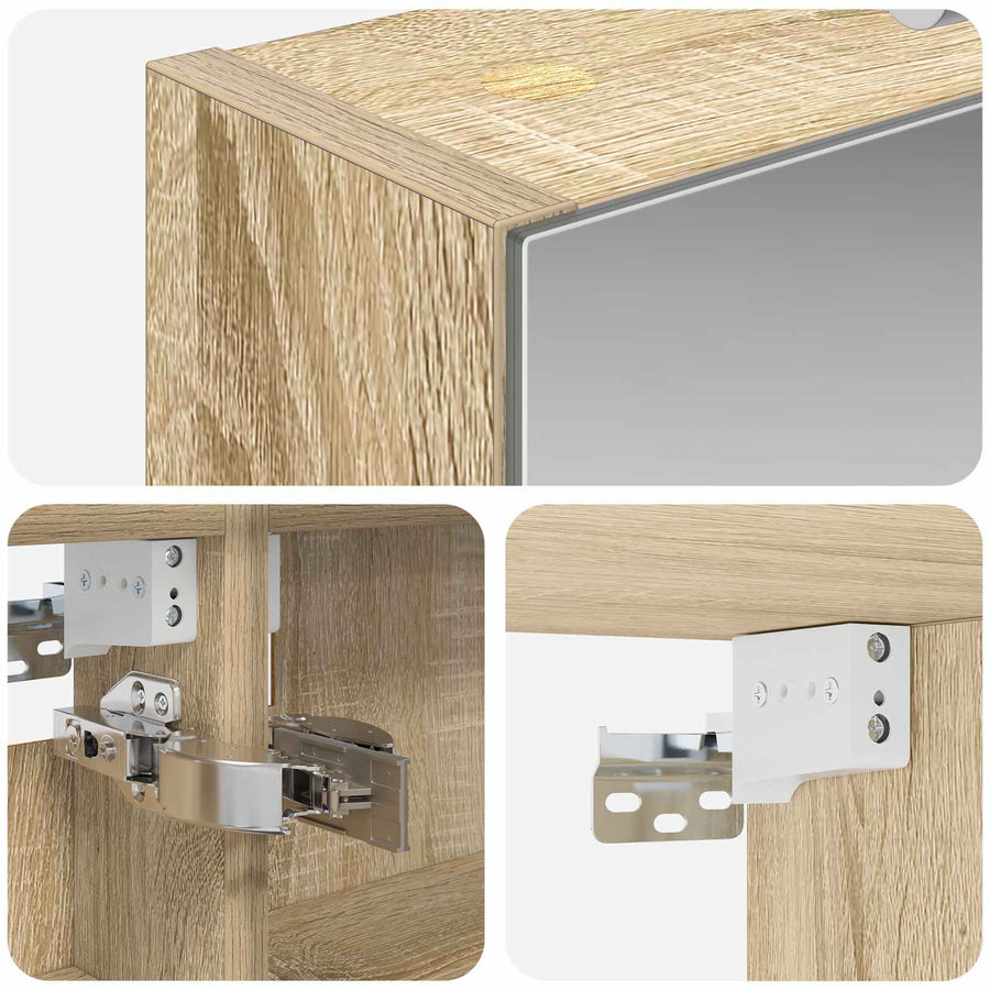 Badkamer spiegelkast met plank Sonoma Eiken 40 x 10,5 x 60,5 cm