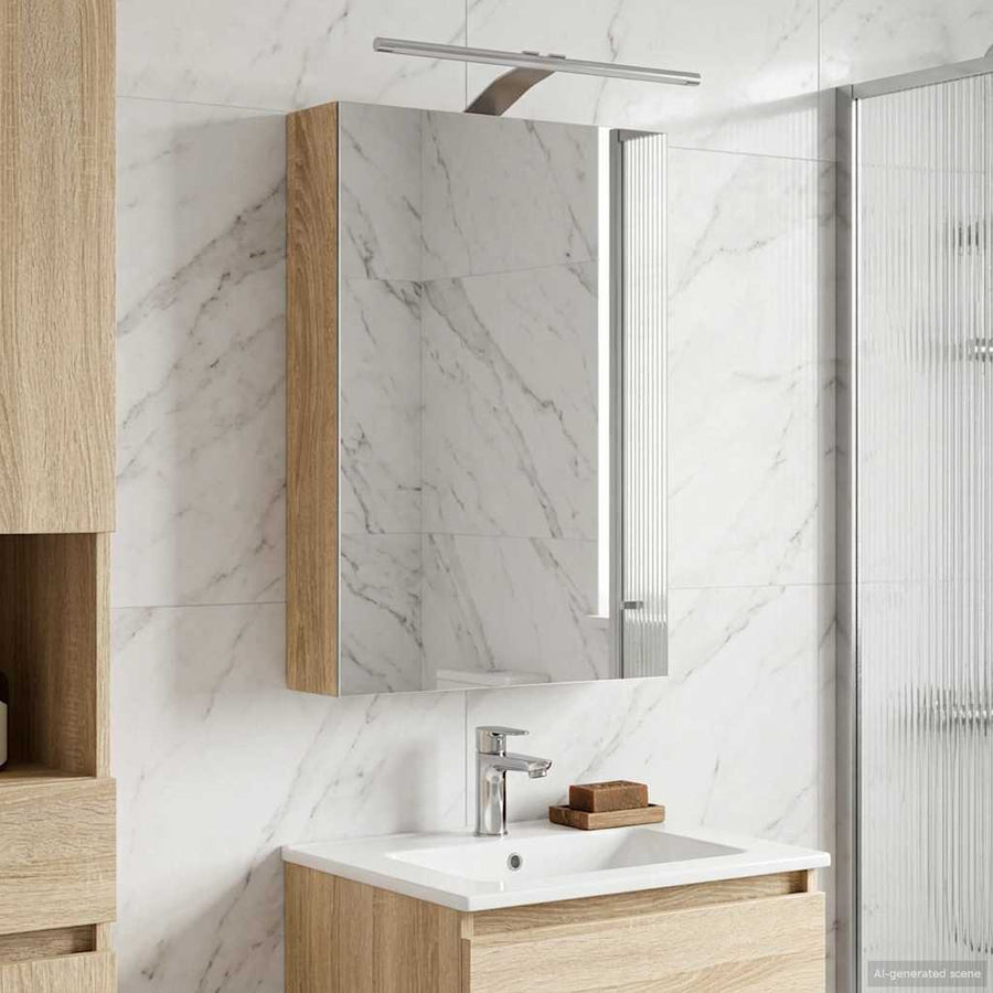 Badkamer spiegelkast met plank Sonoma Eiken 40 x 10,5 x 60,5 cm