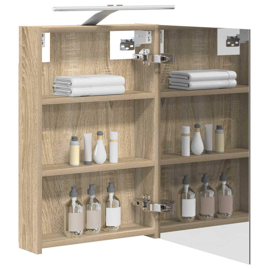 Badkamer spiegelkast met plank Sonoma Eiken 40 x 10,5 x 60,5 cm