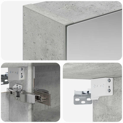 Badkamer spiegelkast met plank Beton Grijs 40 x 10,5 x 60,5 cm