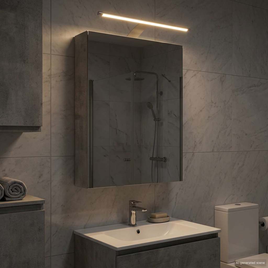Badkamer spiegelkast met plank Beton Grijs 40 x 10,5 x 60,5 cm