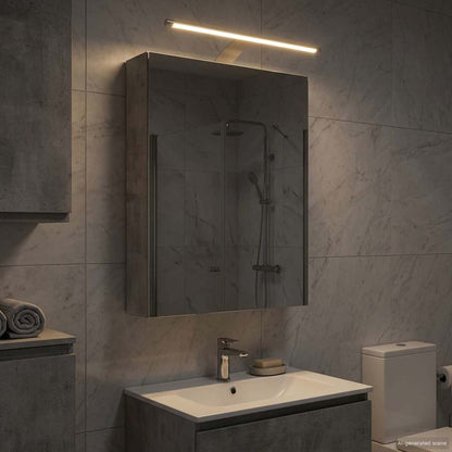 Badkamer spiegelkast met plank Beton Grijs 40 x 10,5 x 60,5 cm