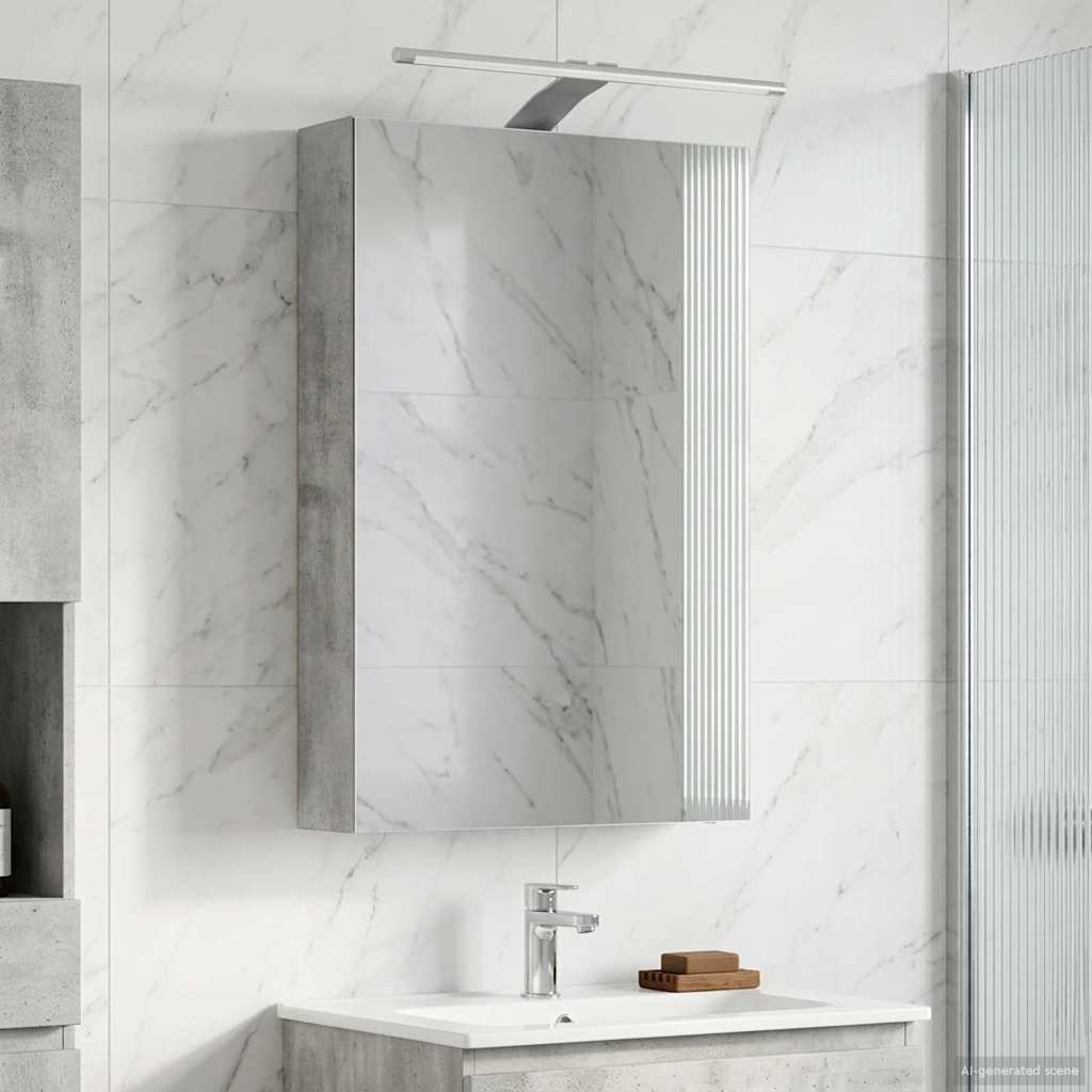Badkamer spiegelkast met plank Beton Grijs 40 x 10,5 x 60,5 cm