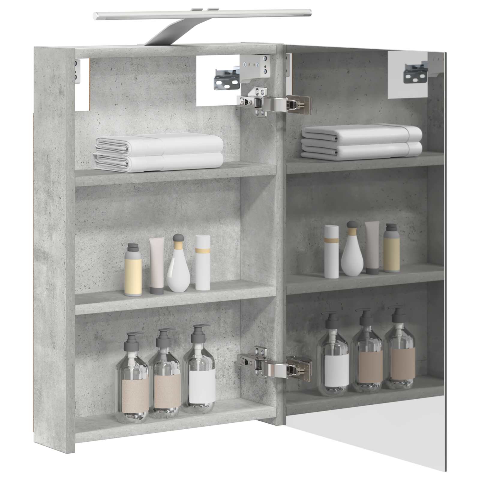 Badkamer spiegelkast met plank Beton Grijs 40 x 10,5 x 60,5 cm